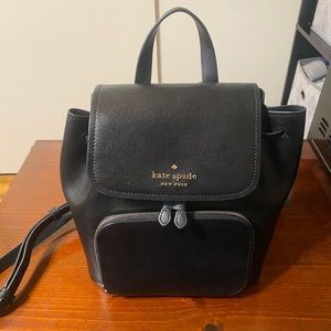 Kate spade darcy flap mini black backpack